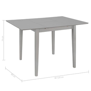 Tavolo da Pranzo Estensibile Grigio (80-120)x80x74 cm in MDF 247627