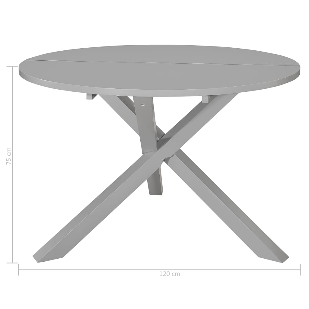 Tavolo da Pranzo Grigio 120x75 cm in MDF 247633