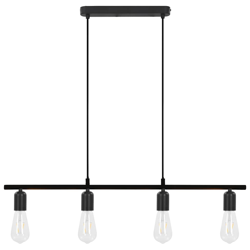 vidaXL Lampada da Soffitto con Lampadine 2 W Nero 80 cm E27