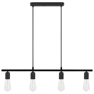 vidaXL Lampada da Soffitto con Lampadine 2 W Nero 80 cm E27