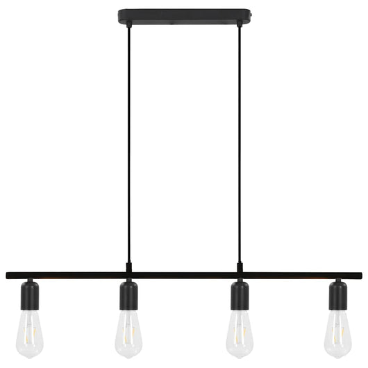 vidaXL Lampada da Soffitto con Lampadine 2 W Nero 80 cm E27