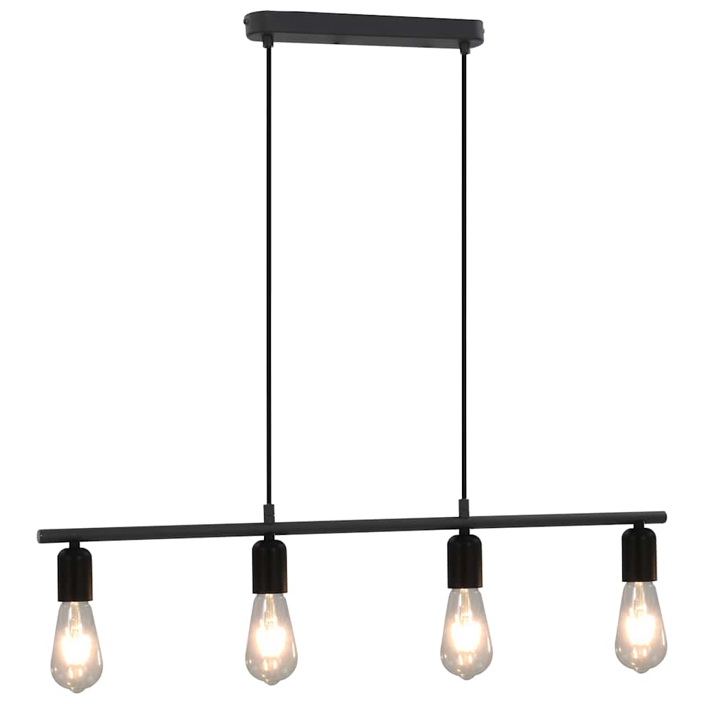 vidaXL Lampada da Soffitto con Lampadine 2 W Nero 80 cm E27