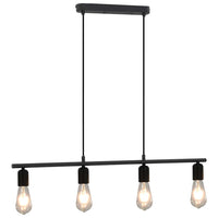 vidaXL Lampada da Soffitto con Lampadine 2 W Nero 80 cm E27