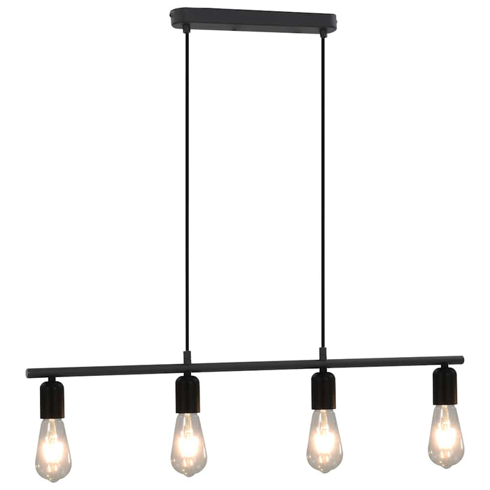 vidaXL Lampada da Soffitto con Lampadine 2 W Nero 80 cm E27
