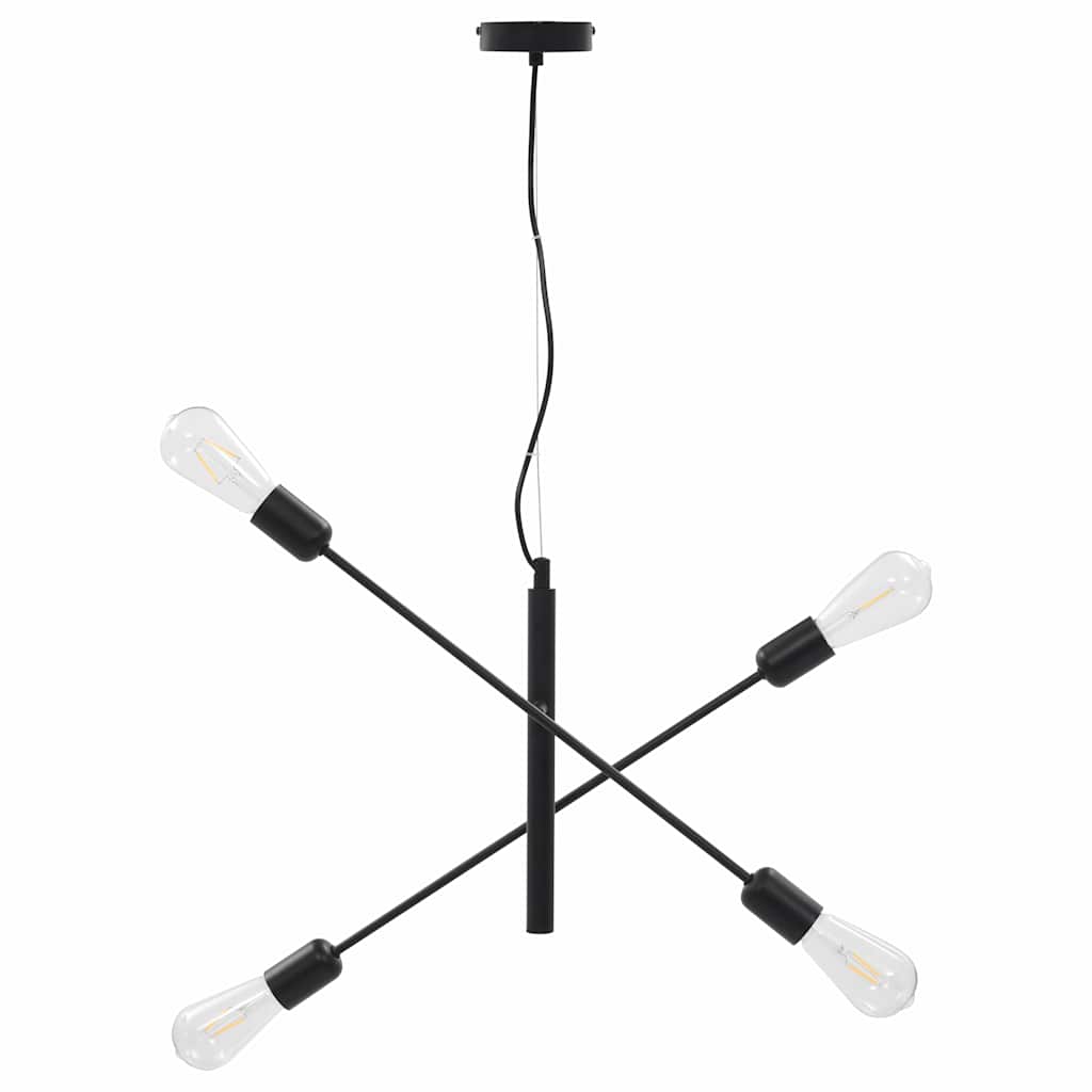 Lampada da Soffitto con Lampadine 2 W Nero E27 281439