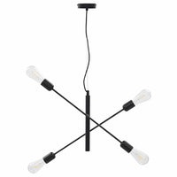 Lampada da Soffitto con Lampadine 2 W Nero E27 281439
