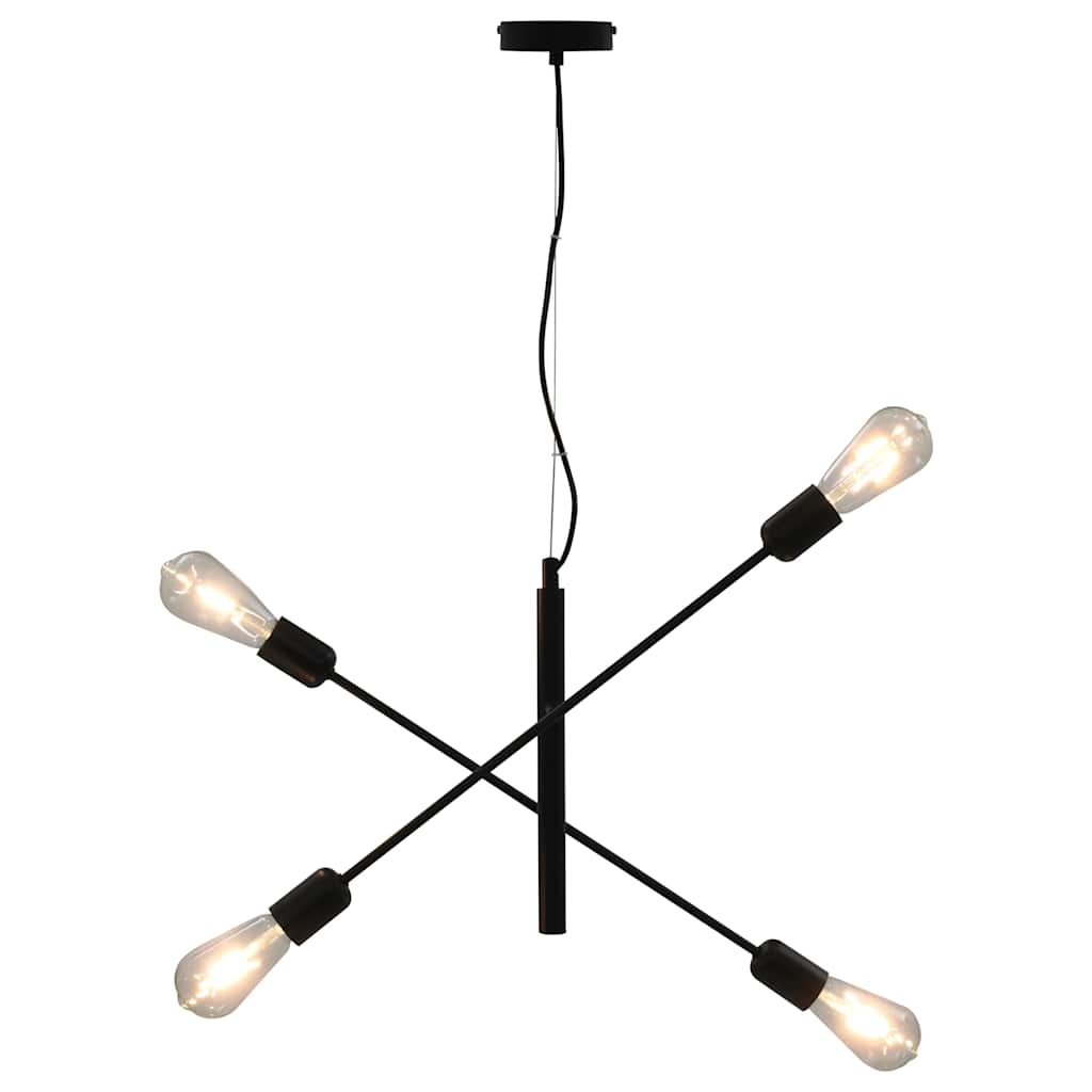 Lampada da Soffitto con Lampadine 2 W Nero E27 cod mxl 59072