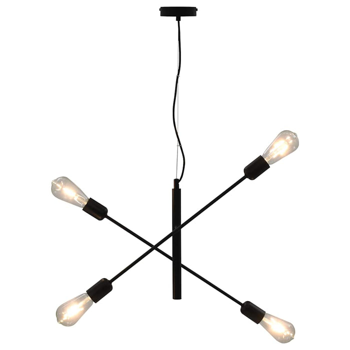 Lampada da Soffitto con Lampadine 2 W Nero E27 281439
