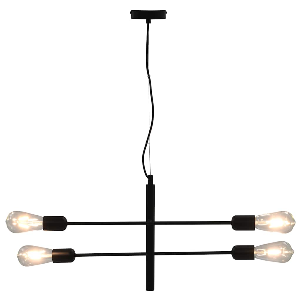 Lampada da Soffitto con Lampadine 2 W Nero E27 cod mxl 59072