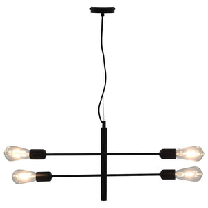 Lampada da Soffitto con Lampadine 2 W Nero E27 cod mxl 59072