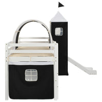 Letto a Castello per Bambini Scivolo e Scala in Pino 97x208cm 282709