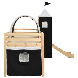 Letto a Castello per Bambini Scivolo e Scala in Pino 97x208cmcod mxl 118897