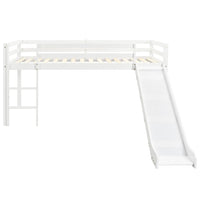 Letto a Castello per Bambini Scivolo e Scala in Pino 97x208cm 282713