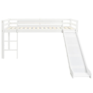 Letto a Castello per Bambini Scivolo e Scala in Pino 97x208cm 282713