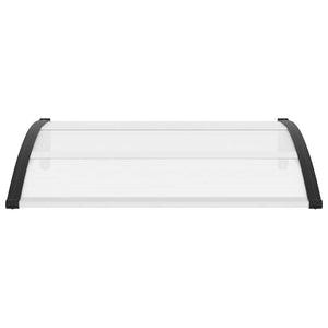 Pensilina per Porta Nera e Trasparente 120x75 cm in PC 144813