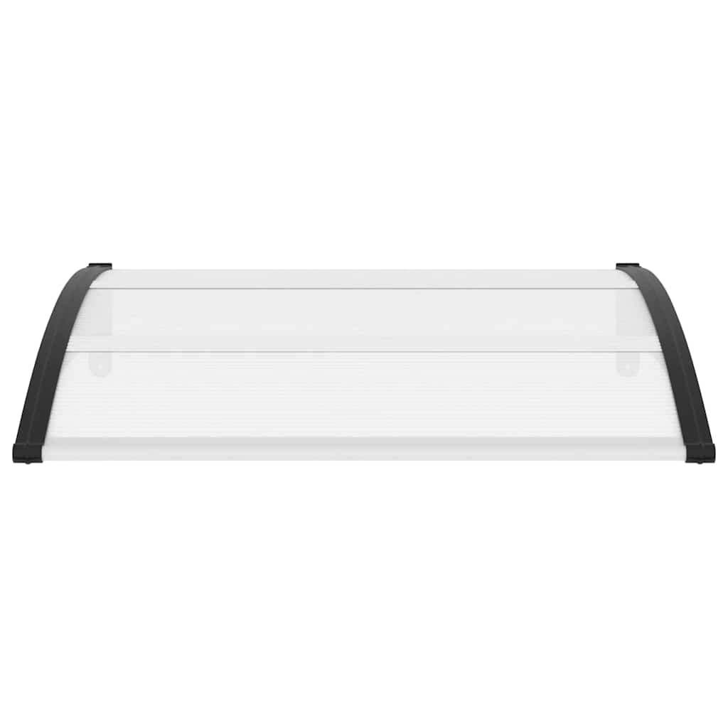 Pensilina per Porta Nera e Trasparente 120x80 cm in PC  cod mxl 8183