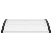 Pensilina per Porta Nera e Trasparente 120x80 cm in PC  cod mxl 8183