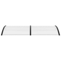 Pensilina per Porta Nera e Trasparente 240x75 cm in PC 144816