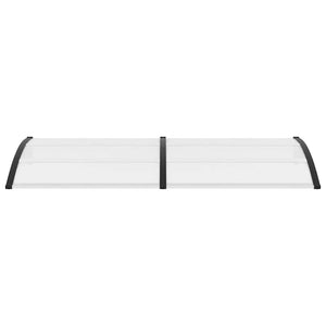 Pensilina per Porta Nera e Trasparente 240x75 cm in PCcod mxl 73462