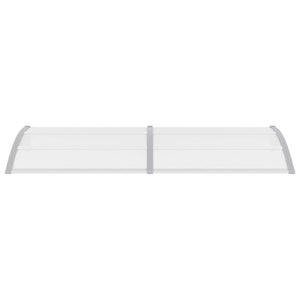 Pensilina per Porta Grigia e Trasparente 240x80 cm in PC