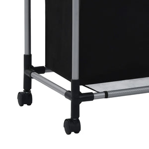 Portabiancheria 96 x 40 cm con 3 sacchi acciaio nero 02_0006120