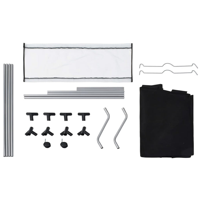 Portabiancheria con 3 Sacchi in Acciaio Nero 282426