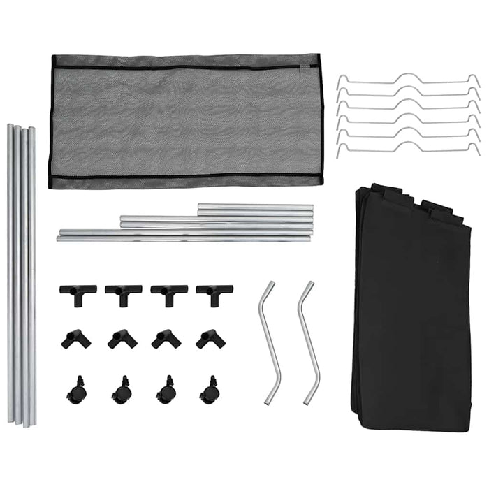 Portabiancheria con 3 Sacchi in Acciaio Nero cod mxl 48661