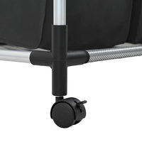 Portabiancheria con 3 Sacchi in Acciaio Nero 282426