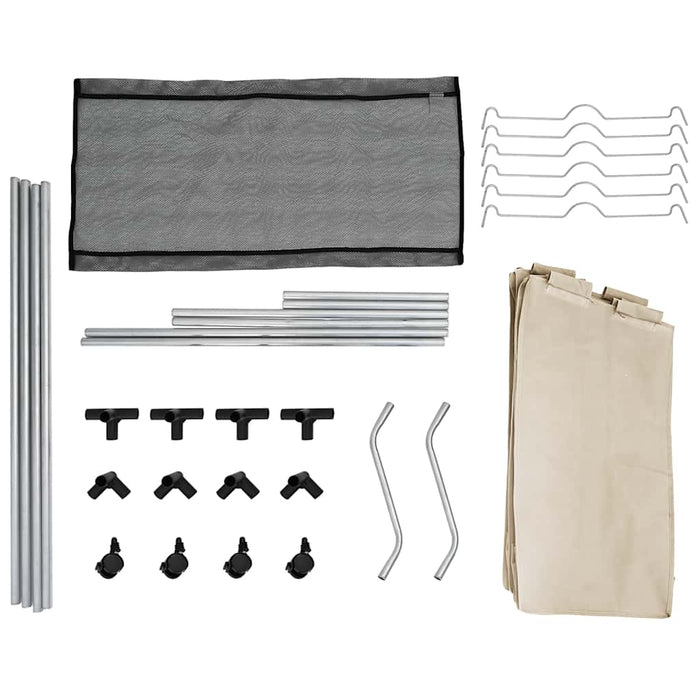 Portabiancheria con 3 Sacchi Crema in Acciaio 282427