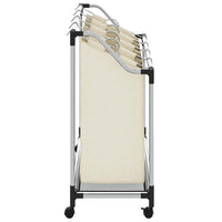 Portabiancheria con 4 Sacchi Crema in Acciaio  cod mxl 51043