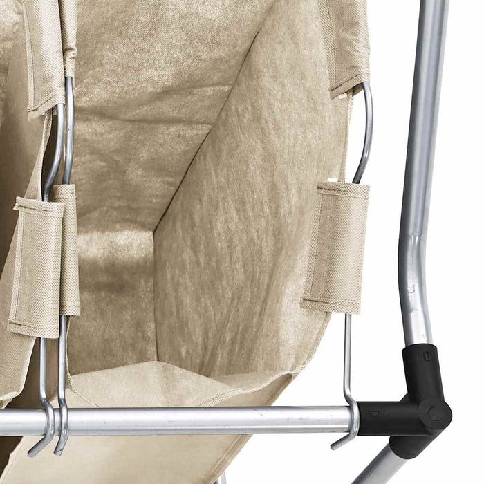 Portabiancheria con 4 Sacchi Crema in Acciaio 282428