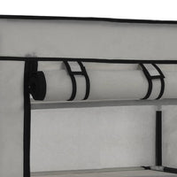 Scarpiera scarpiera mobile portaoggetti ingresso corridoio soggiorno con coperchio 58 x 28 x 106 cm Tessuto grigio 02_0021411