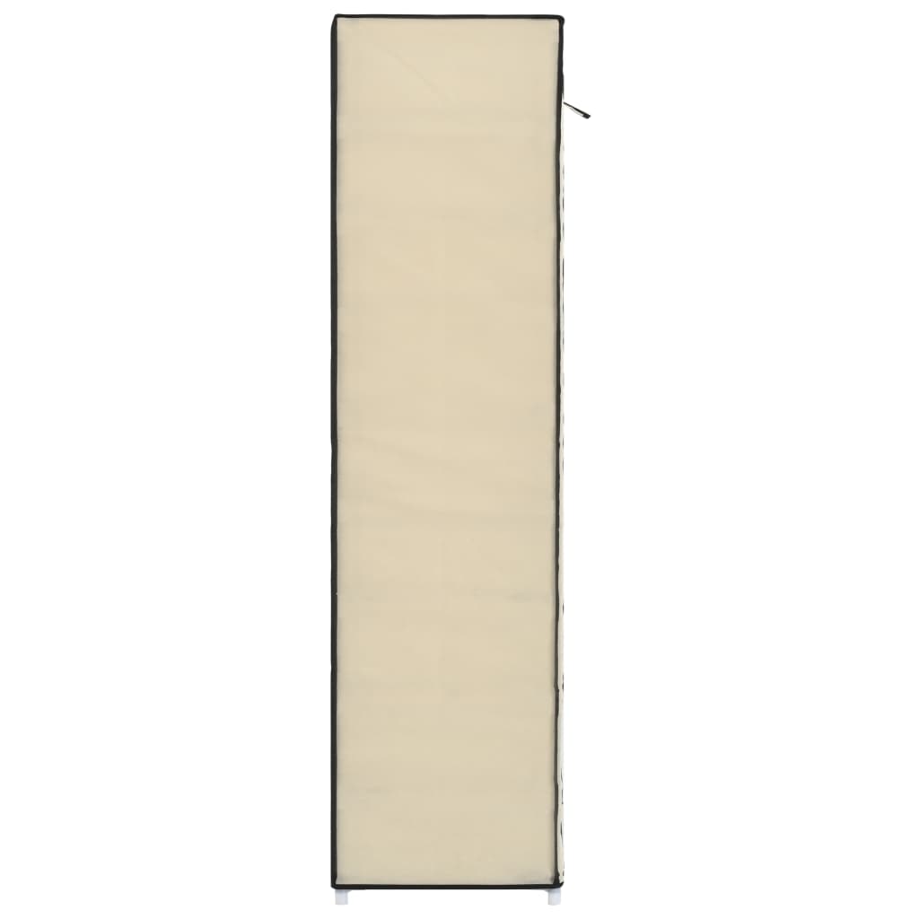 Scarpiera Coperta Crema 115x28x110 cm in Tessuto 282433