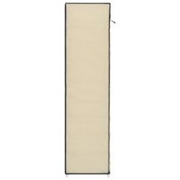 Scarpiera Coperta Crema 115x28x110 cm in Tessuto 282433