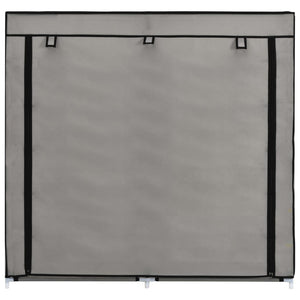 Scarpiera Coperta Grigia 115x28x110 cm in Tessuto 282434