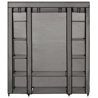 Armadio con Scomparti e Aste Grigio 150x45x176 cm in Tessutocod mxl 130114