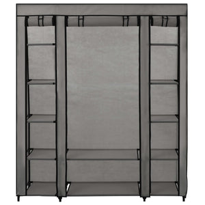 Armadio con Scomparti e Aste Grigio 150x45x176 cm in Tessutocod mxl 130114
