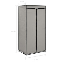 Armadio 2 pz Grigio 75x50x160 cm 282444