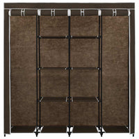 Guardaroba con 4 Scomparti Marrone 175x45x170 cm 282446