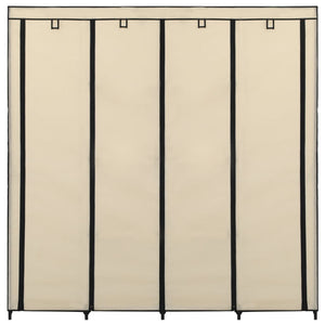 Guardaroba con 4 Scomparti Crema 175x45x170 cm 282447