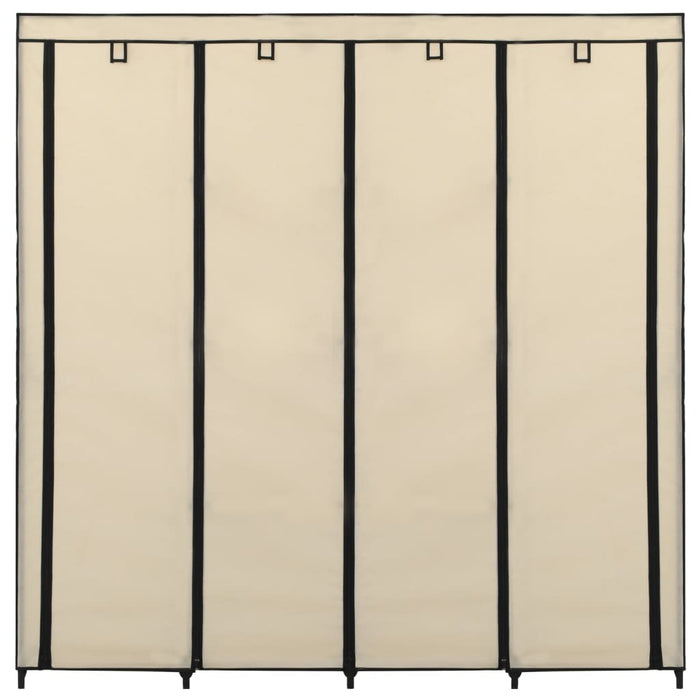 Guardaroba con 4 Scomparti Crema 175x45x170 cm 282447