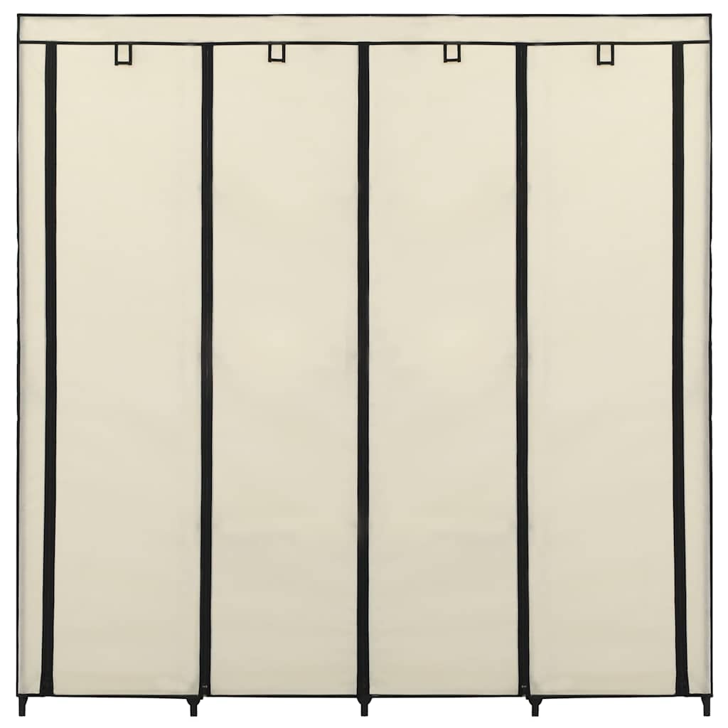 Guardaroba con 4 Scomparti Crema 175x45x170 cm 282447