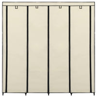 Guardaroba con 4 Scomparti Crema 175x45x170 cm 282447