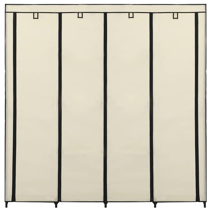 Guardaroba con 4 Scomparti Crema 175x45x170 cm 282447