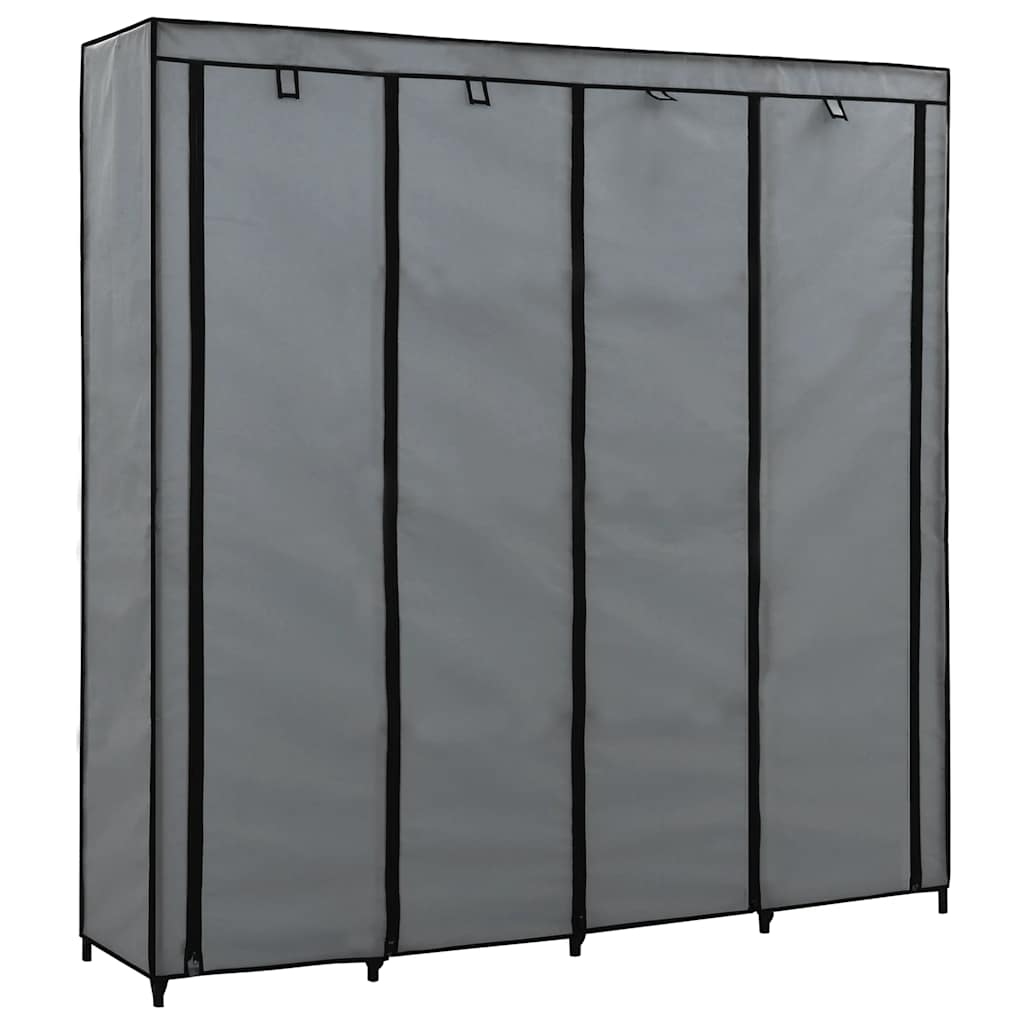 Guardaroba con 4 Scomparti Grigio 175x45x170 cm 282448