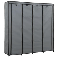 Guardaroba con 4 Scomparti Grigio 175x45x170 cm 282448