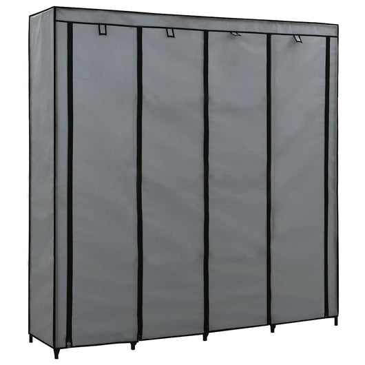 Guardaroba con 4 Scomparti Grigio 175x45x170 cm 282448