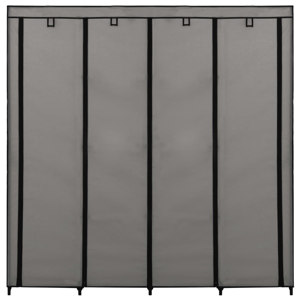 Guardaroba con 4 Scomparti Grigio 175x45x170 cm cod mxl 67314