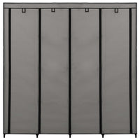 Guardaroba con 4 Scomparti Grigio 175x45x170 cm cod mxl 67314