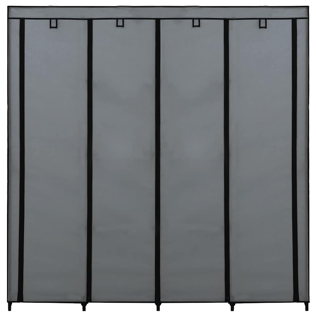Guardaroba con 4 Scomparti Grigio 175x45x170 cm 282448